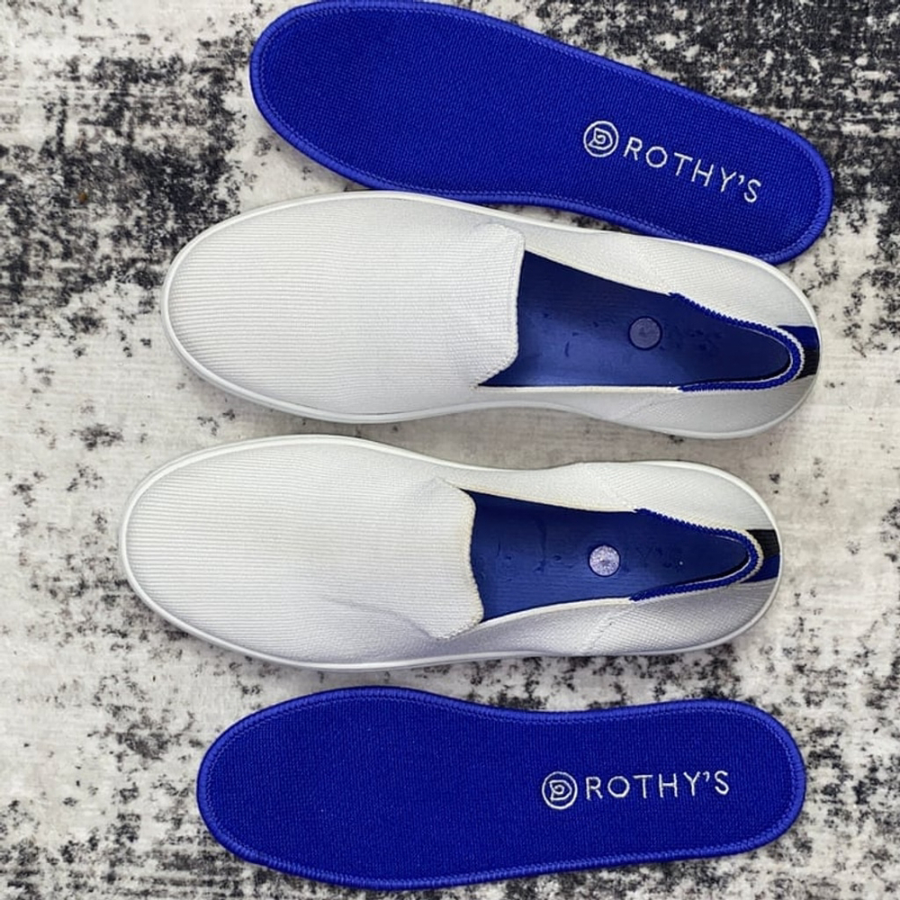 The Original Slip On Sneaker in Bright White | Rothy's Size 7 - Picture 9 of 11